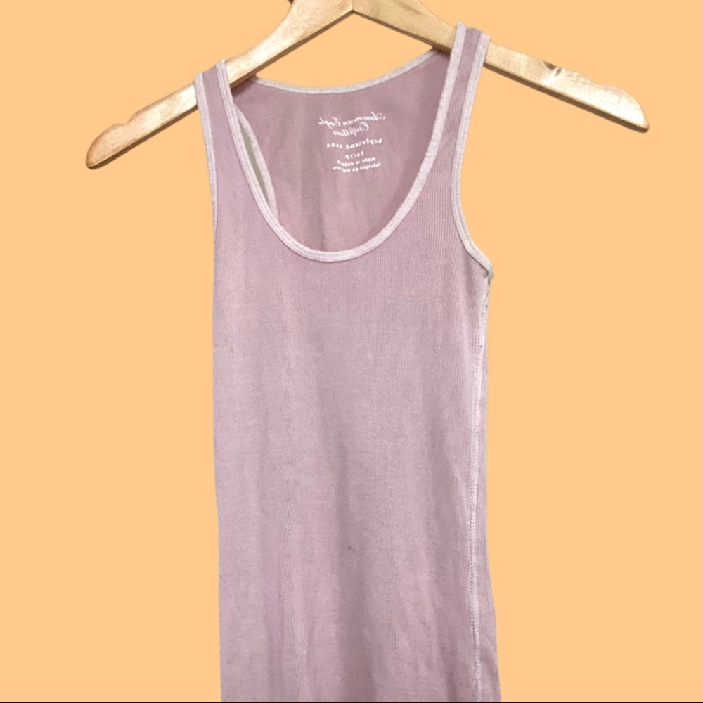 American Eagle Ribbed Pink Tank Top XS